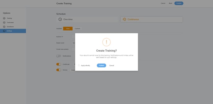 Create training final